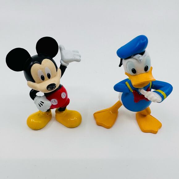 Disney Characters Plastic Mickey Mouse Donald Duck 2.5" Kids Toy Play Figurines - Picture 2 of 6